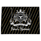 Elegenat White Monagram Fashioned Gift Bag Groot Cadeauzakje (Voorkant)