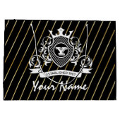 Elegenat White Monagram Fashioned Gift Bag Groot Cadeauzakje (Achterkant)