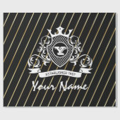 Elegenat White Monagram Fashioned wrapted wrappape Cadeaupapier (Vlak)