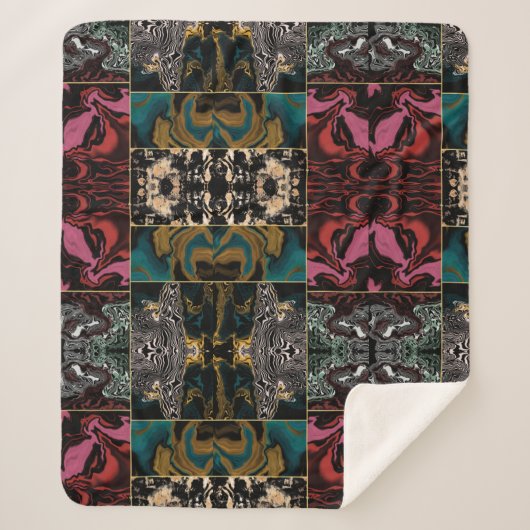 Elegent Abstract MARBLE Patroon Sherpa Deken (Voorkant)