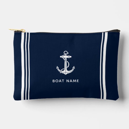 Elegent anker en naam voor boot etui (Voorkant)