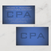 Elegent Blue Accountant CPA Financial Advisor Visitekaartje (Voorkant / Achterkant)