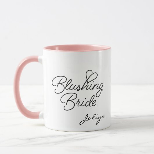 Elegent Blushing Bruid Bruiloft Mok (Links)