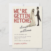 Elegent Bold Halloween Gothic Wedding Invitation Kaart (Voorkant)