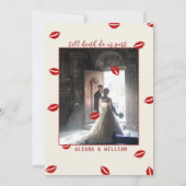 Elegent Bold Halloween Gothic Wedding Invitation Kaart (Achterkant)