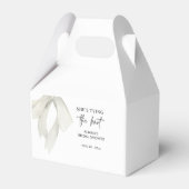 Elegent Bow Ze bindt het knoop Vrijgezellenfeest Bedankdoosjes (Voorkant Zijde)