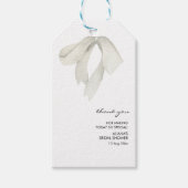 Elegent Bow Ze bindt het knoop Vrijgezellenfeest Cadeaulabel (Voorkant)