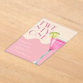 Elegent Chic Pink Cocktail 21e verjaardag Acryl Uitnodigingen (Laagn)