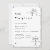 Elegent eenvoudige talk 30 to me 30e verjaardagsfe kaart (Voorkant)