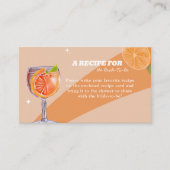 Elegent eerste spritz recept voor de bruid te zijn informatiekaartje (Voorkant)