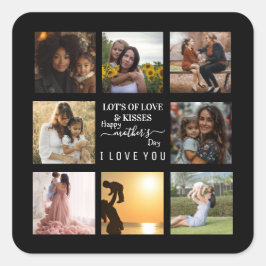 Elegent first mothers day vierkante sticker