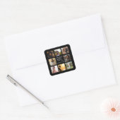 Elegent first mothers day vierkante sticker (Envelop)