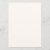 Elegent Floral Bow Border Minimal  Menu (Achterkant)