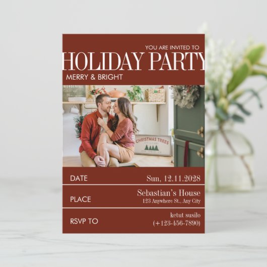 Elegent Green Magazine Hoesje Kerstfeest Feestdagenkaart (Staand voorkant)