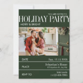 Elegent Green Magazine Hoesje Kerstfeest Kaart (Voorkant)