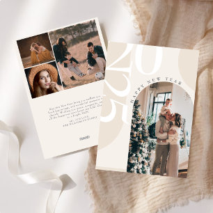 Elegent Happy New Year Arc Photo Unique 2025 Feestdagenkaart