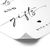 Elegent Kaarten en Gift Favoriet Trouwtafel Teken Poster (Hoek)