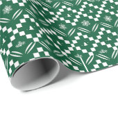 Elegent Kersttrui Naadloos Groen Patroon Cadeaupapier (Rol Hoek)