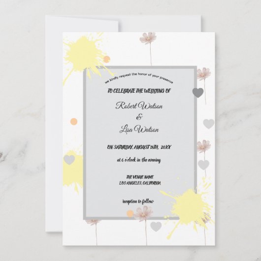 Elegent modren dazie flower kaart (Voorkant)