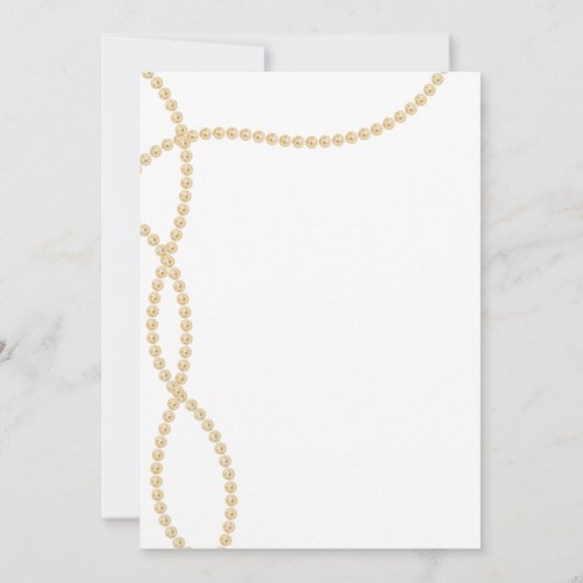 Elegent Parels & Prosecco Vrijgezellenfeest Kaart (Achterkant)