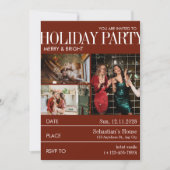 Elegent Red Magazine Hoesje Kerstfeest Feestdagenkaart (Voorkant)