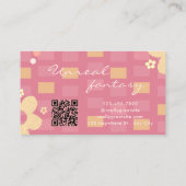 Elegent Retro Chic Pink Daisy Cute Visitekaartje (Achterkant)