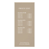 Elegent Simple Professional Logo Menu Price List (Achterkant)
