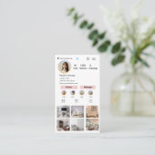 Elegent Social Media Instagram Interieurontwerper Visitekaartje (Staand voorkant)
