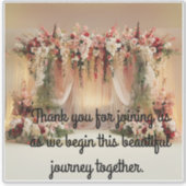 Elegent Trouwpodium met Welkomsttekst Sticker (Voorkant)