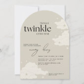 Elegent Twinkle Twinkle Little Star Baby shower Kaart (Voorkant)