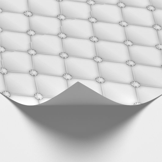 Elegent White Diamond Cadeaupapier (Hoek)