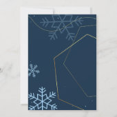 Elegent winter bruiloft kaart (Achterkant)