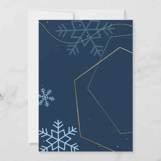 Elegent winter bruiloft kaart (Achterkant)