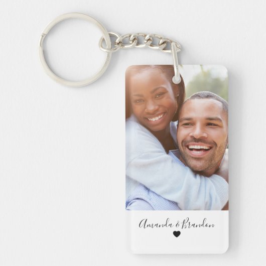 Elegente Gepersonaliseerde Foto Sleutelhanger (Voorkant)