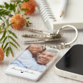 Elegente Gepersonaliseerde Foto Sleutelhanger (Voorkant Rechts)
