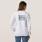 Elegente voorhoodie en logo-ontwerp aan de achterk trui (Achterkant volledig)