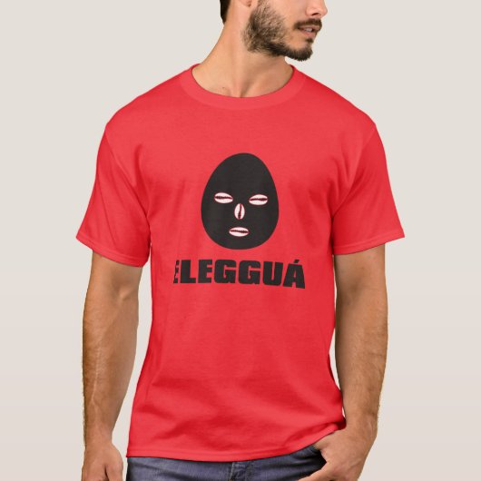 Eleggua gezicht en naam. t-shirt (Voorkant)