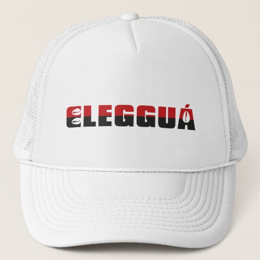 Eleggua Laroye trucker hat, allemaal wit Trucker Pet (Voorkant)