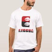 Eleggua shirt. Iconisch ontwerp met cowrie T-shirt (Voorkant)