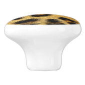 Elegnat Leopard Bont Skin - Rich Luxury Mode Keramische Knop (Zijkant)