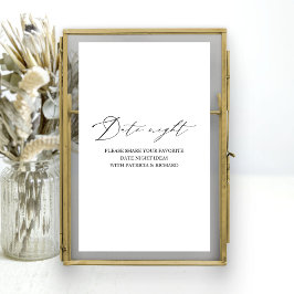 Elegnat Vrijgezellenfeest Datum Nacht Jar Sign Poster