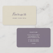 Elegshell minimalist Trendy Elegant Calligraphic Visitekaartje (Voorkant / Achterkant)