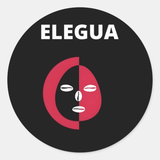 Elegua Yoruba Religie Nigeria Ronde Sticker (Voorkant)