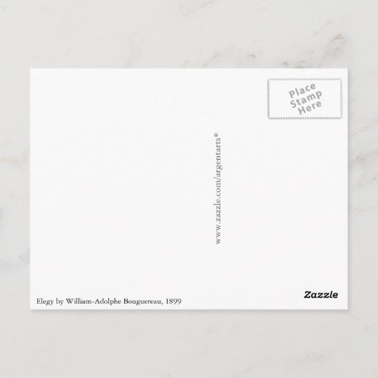 Elegy van William-Adolphe Bouguereau Briefkaart (Achterkant)