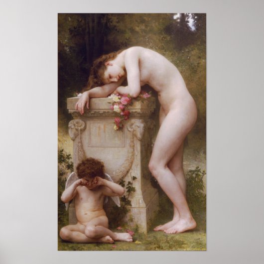 Elegy van William-Adolphe Bouguereau Poster (Voorkant)