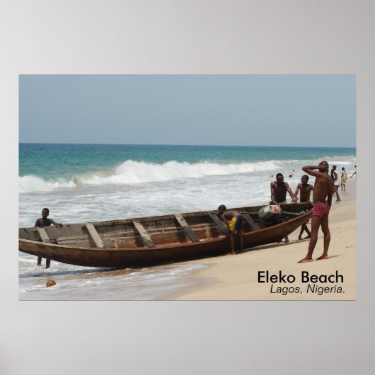 Eleko Beach, Lagos, Nigeria. Poster (Voorkant)