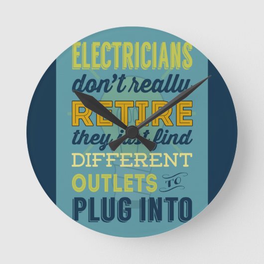 Elektrici hebben geen echte Humor Ronde Klok (Voorkant)