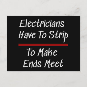 Elektrici Joke Funny Novelty Humor Electrical Briefkaart