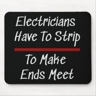 Elektrici Joke Funny Novelty Humor Electrical Muismat