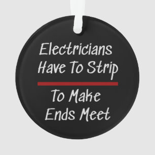 Elektrici Joke Funny Novelty Humor Electrical Ornament